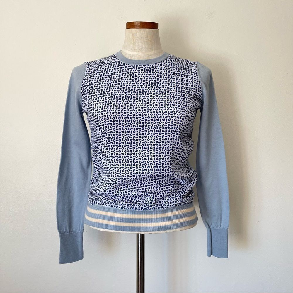 Equipment Blue Roland Silk Wool Blouse Size Xs Preowned